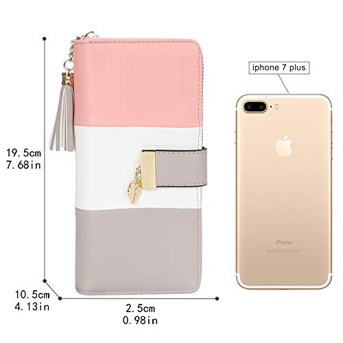 Pomelo best Monederos Mujer Cartera de Mujer de Gran Capacidad de Cuero de Mujer con RFID Bloqueo Bolsos Largo de Mujer con Cremallera de Bolsillo y Borlas (Diseño 2) Pomelo best Monederos Mujer Cartera de Mujer de Gran Capacidad de Cuero de Mujer con RFID Bloqueo Bolsos Largo de Mujer con Cremallera de Bolsillo y Borlas (Diseño 2)