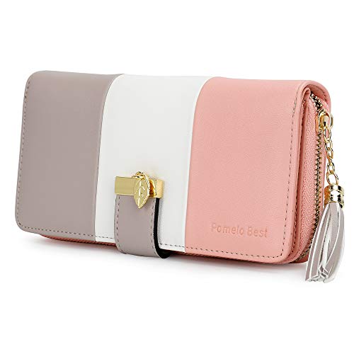 Pomelo best Monederos Mujer Cartera de Mujer de Gran Capacidad de Cuero de Mujer con RFID Bloqueo Bolsos Largo de Mujer con Cremallera de Bolsillo y Borlas (Diseño 2) Pomelo best Monederos Mujer Cartera de Mujer de Gran Capacidad de Cuero de Mujer con RFID Bloqueo Bolsos Largo de Mujer con Cremallera de Bolsillo y Borlas (Diseño 2)