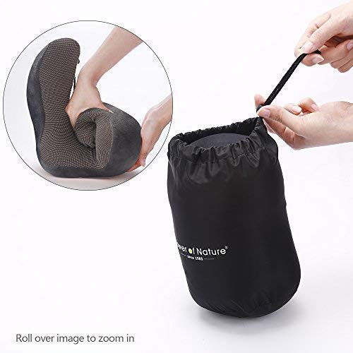 PON Almohada de Viaje Viscoelástica de Espuma de Memoria con Funda Lavable y Bolsa de Viaje Suave para el Cuello Soporte Cervical Ideal para el Uso del Avión y el Hogar (Gris) PON Almohada de Viaje Viscoelástica de Espuma de Memoria con Funda Lavable y Bolsa de Viaje Suave para el Cuello Soporte Cervical Ideal para el Uso del Avión y el Hogar (Gris)