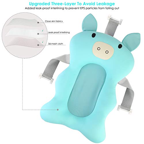 Ponacat Almohadilla de Soporte para Bañera de Recién Nacido Asiento de Cojín de Ducha Infantil de Malla Transpirable 3D Alfombra de Bañera Antideslizante Impermeable con Hebillas Ponacat Almohadilla de Soporte para Bañera de Recién Nacido Asiento de Cojín de Ducha Infantil de Malla Transpirable 3D Alfombra de Bañera Antideslizante Impermeable con Hebillas