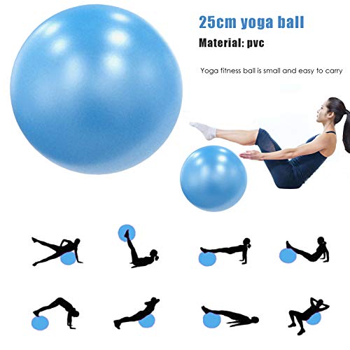 Ponacat Set de Yoga 5 Piezas: Incluye 1 Pelota de Yoga 1 Bloque de Yoga 1 Banda de Estiramiento de Yoga 1 Lazo de Resistencia Y 1 Cinturón Tejido de Yoga para Iniciador de Yoga