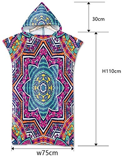 Poncho De Toalla con Capucha,Microfibra 3D De Doble Cara con Estampado De Unicornio para Correr, Acogedor, Albornoz De Secado Rápido, Ropa De Playa para Exteriores, Traje De Baño, Bata Ligera UNIS