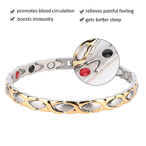 Pongnas Moda Masculina Nueva Pulsera de Terapia magnética de Titanio Alivio del Dolor Artritis Tubo carpiano