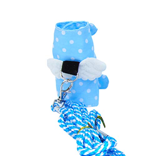 POPETPOP - Arnés para mascotas pequeñas, chaleco de seguridad para caminar al aire libre, collar de tracción para hámster, conejo, cobaya, ardilla (azul) POPETPOP - Arnés para mascotas pequeñas, chaleco de seguridad para caminar al aire libre, collar de tracción para hámster, conejo, cobaya, ardilla (azul)