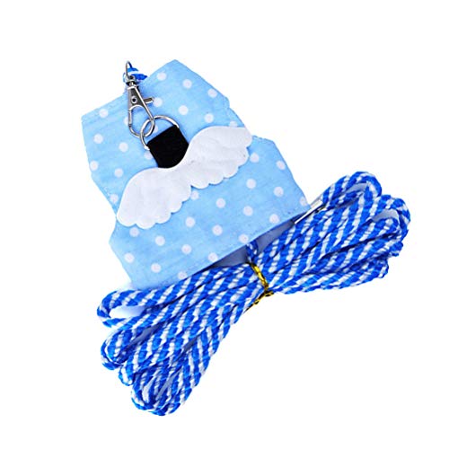 POPETPOP - Arnés para mascotas pequeñas, chaleco de seguridad para caminar al aire libre, collar de tracción para hámster, conejo, cobaya, ardilla (azul) POPETPOP - Arnés para mascotas pequeñas, chaleco de seguridad para caminar al aire libre, collar de tracción para hámster, conejo, cobaya, ardilla (azul)