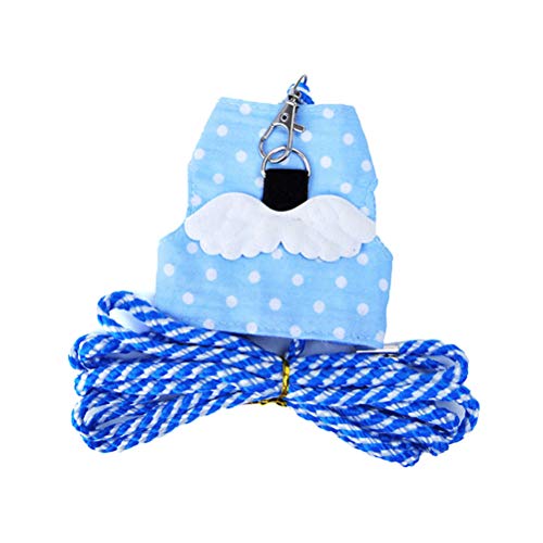 POPETPOP - Arnés para mascotas pequeñas, chaleco de seguridad para caminar al aire libre, collar de tracción para hámster, conejo, cobaya, ardilla (azul) POPETPOP - Arnés para mascotas pequeñas, chaleco de seguridad para caminar al aire libre, collar de tracción para hámster, conejo, cobaya, ardilla (azul)
