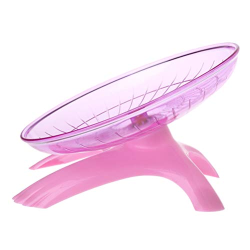 POPETPOP - Rueda de Ejercicio para Mascotas, diseño de Animales pequeños, Disco de plástico para hámsters, erizos, 1 Unidad (Rosa) POPETPOP - Rueda de Ejercicio para Mascotas, diseño de Animales pequeños, Disco de plástico para hámsters, erizos, 1 Unidad (Rosa)