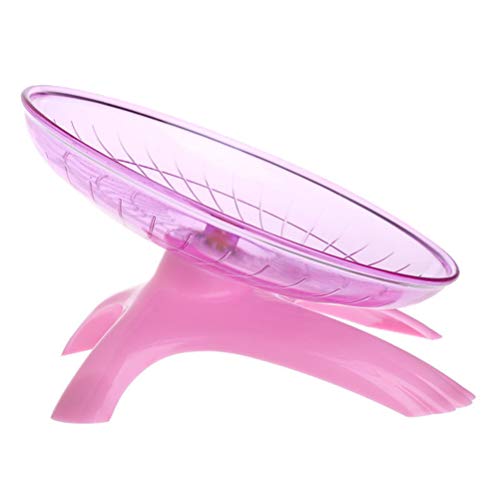 POPETPOP - Rueda de Ejercicio para Mascotas, diseño de Animales pequeños, Disco de plástico para hámsters, erizos, 1 Unidad (Rosa) POPETPOP - Rueda de Ejercicio para Mascotas, diseño de Animales pequeños, Disco de plástico para hámsters, erizos, 1 Unidad (Rosa)