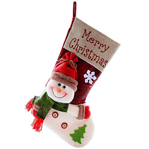 Popglory Calcetín de Navidad Grande, Botas de Navidad Regalo, Calcetines Navidad Chimenea, Adornos Árbol Navidad, Navidad Decoración Casa, Decoracion Hogar