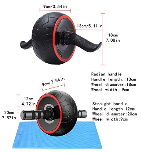 POPOTI Abdominal Wheel AB Wheel Rollers Exercise Wheels Non-Slip Handles Fitness Workout Home Gym Exercise Equipment to Build Muscle (12x20x9cm)