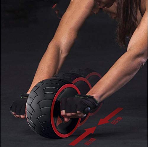 POPOTI Abdominal Wheel AB Wheel Rollers Exercise Wheels Non-Slip Handles Fitness Workout Home Gym Exercise Equipment to Build Muscle (12x20x9cm)