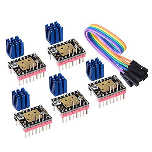 PoPprint TMC2208 V3.0 - Módulo controlador de motor paso a paso con disipador de calor con modo Step compatible con Ramps1.4 o MKS Board SKR V1.3 para impresora 3D (STEP/DIR) PoPprint TMC2208 V3.0 - Módulo controlador de motor paso a paso con disipador de calor con modo Step compatible con Ramps1.4 o MKS Board SKR V1.3 para impresora 3D (STEP/DIR)