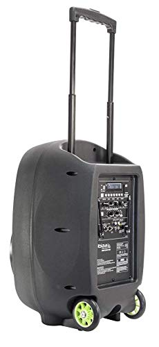 PORT12VHF-MKII - Ibiza Sound - Sistema de sonorización portátil autónomo 12” / 700W con USB-MP3, Bluetooth, Vox, 2 micros VHF, Negro