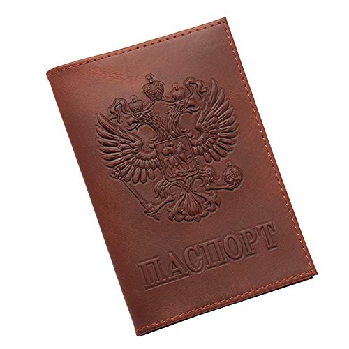 porta documentos,funda pasaporte,porta pasaporte,cartera,caso,Rusia, funda de pasaporte de cuero en relieve con tarjeta de crédito, estuche para identificación, billetera de negocios de viaje