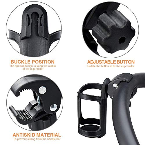 Portabotellas para Bicicleta, 360 Grados de Rotación Jaula de Botella de Agua Portabotellas de Bebida Portavasos de Bicicleta para Bicicletas de Montaña, Cochecitos, Andador y Silla de Ruedas