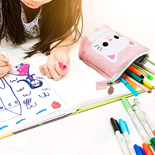 Portalápices Transformador,RoadLoo 3 Piezas Lona PU Dibujo Lindo Bolsas Telescópico Portalápice Retrácti Maquillaje Bolsa Estuche Escolarcon Cremallera para Alumnos Chicos Chicas