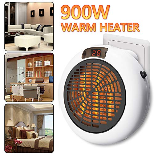Portátil Calefactor Eléctrico, Domybest Mini Calentador eléctrico portátil de 900w Ventilador Calefactor Eléctrico Cerámica Oscilación Automática Calefactor Aire Caliente para Hogar Oficina (White) Portátil Calefactor Eléctrico, Domybest Mini Calentador eléctrico portátil de 900w Ventilador Calefactor Eléctrico Cerámica Oscilación Automática Calefactor Aire Caliente para Hogar Oficina (White)