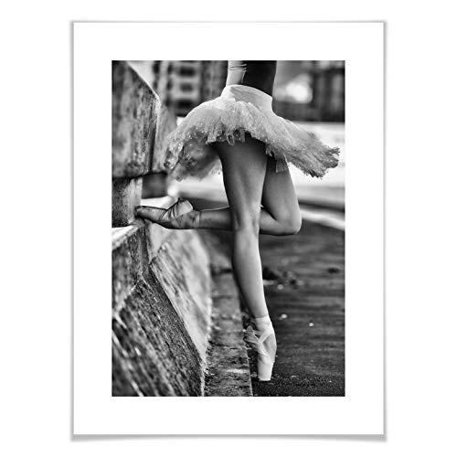 Póster 1 x Groenewald – bailarina de ballet en blanco y negro, fotografía de bailarina de ballet, tutú, sin accesorios, 60 x 80 cm