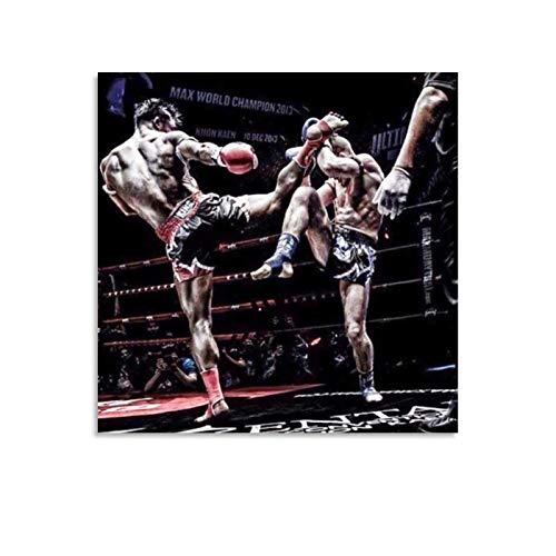 Póster de ZHengdong con texto en inglés "Kick Boxing Full Contacto" (30 x 30 cm)