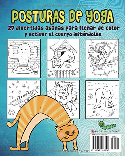 Posturas de yoga: Para colorear y practicar Posturas de yoga: Para colorear y practicar
