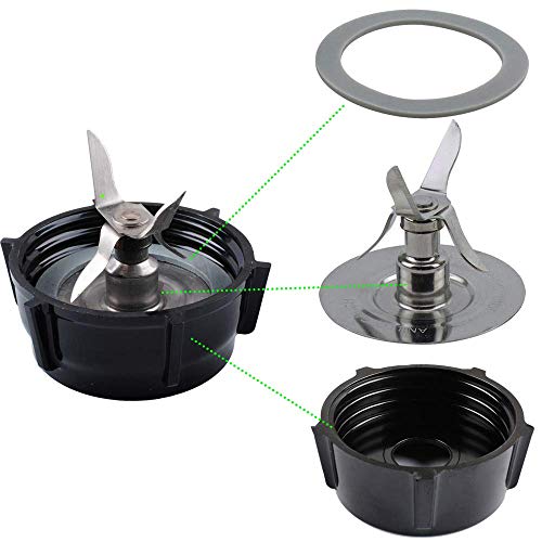 Poweka Piezas de Repuesto para Licuadora Oster Osterizer Kit de Reemplazo de Accesorios para Licuadora - Cuchilla 4 Puntas 4961 con Base de Batidora de Vaso y Anillo de Sellado Poweka Piezas de Repuesto para Licuadora Oster Osterizer Kit de Reemplazo de Accesorios para Licuadora - Cuchilla 4 Puntas 4961 con Base de Batidora de Vaso y Anillo de Sellado