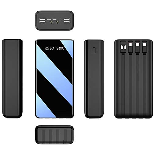 Power Bank 50000 Mah, Cargador Portátil De 7 Salidas, Batería Externa De Alta Capacidad con Micro Y USB-C Y Relámpago Y USB De 4 Entradas, con Pantalla LED Y Linterna,Azul Power Bank 50000 Mah, Cargador Portátil De 7 Salidas, Batería Externa De Alta Capacidad con Micro Y USB-C Y Relámpago Y USB De 4 Entradas, con Pantalla LED Y Linterna,Azul