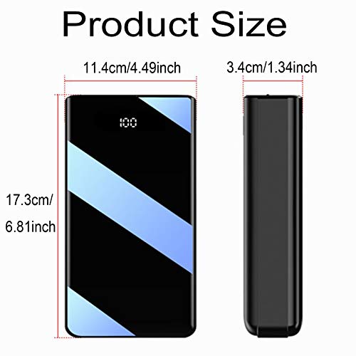 Power Bank 50000 Mah, Cargador Portátil De 7 Salidas, Batería Externa De Alta Capacidad con Micro Y USB-C Y Relámpago Y USB De 4 Entradas, con Pantalla LED Y Linterna,Azul Power Bank 50000 Mah, Cargador Portátil De 7 Salidas, Batería Externa De Alta Capacidad con Micro Y USB-C Y Relámpago Y USB De 4 Entradas, con Pantalla LED Y Linterna,Azul