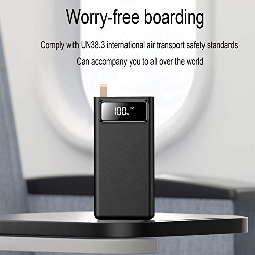 Power Bank Batería Externa Cargador Móvil Portátil 30000Mah Ultra Alta Capacidad con 2 Salidas Y 3 Entradas Y Linterna Y Pantalla Digital LED, Carga Rápida Powerbank para Smartphones Etc Power Bank Batería Externa Cargador Móvil Portátil 30000Mah Ultra Alta Capacidad con 2 Salidas Y 3 Entradas Y Linterna Y Pantalla Digital LED, Carga Rápida Powerbank para Smartphones Etc