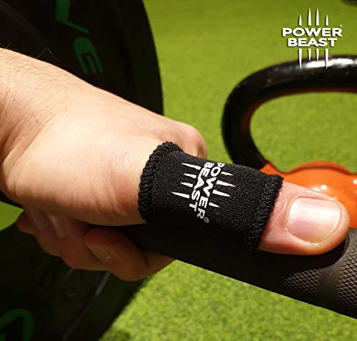 POWER BEAST Protector Dedo | No Tape Crossfit Pesas, Crossfit, Gimnasio, Calistenia, Halterofilia | Funda sustituta del Tape, Vendas, Cinta y Esparadrapo Deportivo en el Pulgar | 1 Par + Bolsa… (M) POWER BEAST Protector Dedo | No Tape Crossfit Pesas, Crossfit, Gimnasio, Calistenia, Halterofilia | Funda sustituta del Tape, Vendas, Cinta y Esparadrapo Deportivo en el Pulgar | 1 Par + Bolsa… (M)