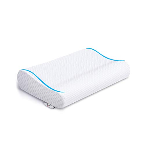 Power Of Nature Pequeño Almohada de Cervical Viscoelastica - Almohada Ortopedica para Cuello Diseño Ergonómico Terapéutico Reduce Dolores Cervicales (50 * 30 * 10/7cm) Power Of Nature Pequeño Almohada de Cervical Viscoelastica - Almohada Ortopedica para Cuello Diseño Ergonómico Terapéutico Reduce Dolores Cervicales (50 * 30 * 10/7cm)