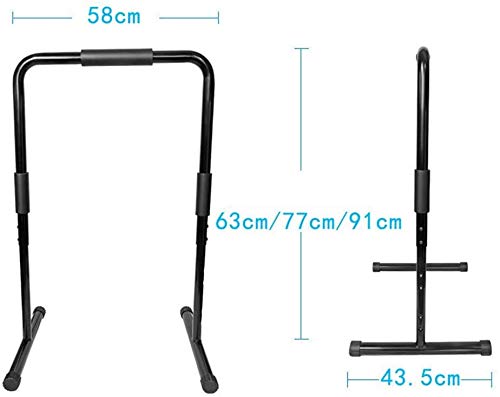 Power Tower Fit Dip Stand Station Heavy Duty Ultimate Body Press Bar con conector de seguridad para inmersiones de tríceps para un entrenamiento doméstico variado(Color:negro,tamaño:58 * 91 * 43.5cm) Power Tower Fit Dip Stand Station Heavy Duty Ultimate Body Press Bar con conector de seguridad para inmersiones de tríceps para un entrenamiento doméstico variado(Color:negro,tamaño:58 * 91 * 43.5cm)