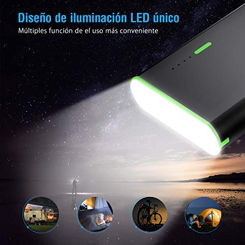 POWERADD Batería Externa 10000mAh (3 USB, 5V 2A, Más 2.5A, con Linterna) Carga Rápida Power Bank para iPhone iPad Samsung Xiaomi Móviles Inteligentes y Tableta POWERADD Batería Externa 10000mAh (3 USB, 5V 2A, Más 2.5A, con Linterna) Carga Rápida Power Bank para iPhone iPad Samsung Xiaomi Móviles Inteligentes y Tableta