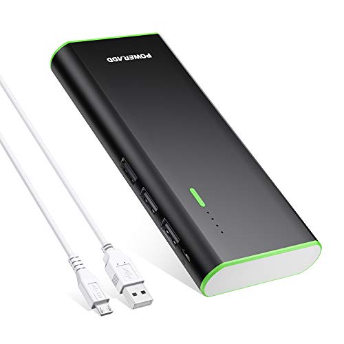 POWERADD Batería Externa 10000mAh (3 USB, 5V 2A, Más 2.5A, con Linterna) Carga Rápida Power Bank para iPhone iPad Samsung Xiaomi Móviles Inteligentes y Tableta