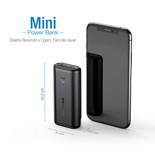POWERADD EnergyCell Mini Power Bank 10000mAh Cargador Portátil Batería Externa con Salida de 2.4A Carga rápida para iPhone,Samsung,Xiaomi,Huawei,Tablets y más Dispositivos-Negro POWERADD EnergyCell Mini Power Bank 10000mAh Cargador Portátil Batería Externa con Salida de 2.4A Carga rápida para iPhone,Samsung,Xiaomi,Huawei,Tablets y más Dispositivos-Negro