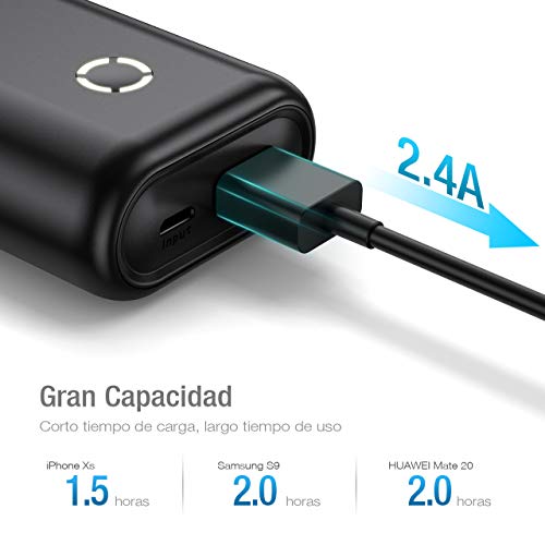 POWERADD EnergyCell Mini Power Bank 10000mAh Cargador Portátil Batería Externa con Salida de 2.4A Carga rápida para iPhone,Samsung,Xiaomi,Huawei,Tablets y más Dispositivos-Negro POWERADD EnergyCell Mini Power Bank 10000mAh Cargador Portátil Batería Externa con Salida de 2.4A Carga rápida para iPhone,Samsung,Xiaomi,Huawei,Tablets y más Dispositivos-Negro