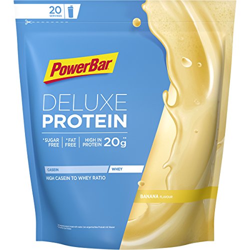 PowerBar DELUXE Protein Banana 500g - Suero de Leche en Polvo de alto Contenido en Proteínas - sin Azúcar y sin Grasa PowerBar DELUXE Protein Banana 500g - Suero de Leche en Polvo de alto Contenido en Proteínas - sin Azúcar y sin Grasa