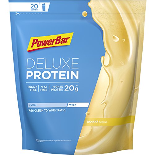 PowerBar DELUXE Protein Banana 500g - Suero de Leche en Polvo de alto Contenido en Proteínas - sin Azúcar y sin Grasa