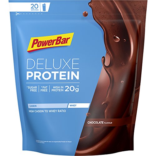 PowerBar DELUXE Protein Chocolate 500g - Suero de Leche en Polvo de alto Contenido en Proteínas-sin Azúcar y sin Grasa