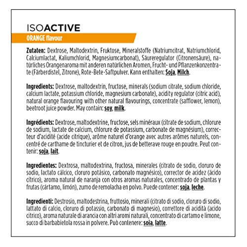 PowerBar Isoactive Orange 600g - Bebida Deportiva Isotónica - 5 Electrolitos + C2MAX