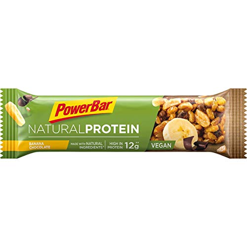 PowerBar Natural Protein Vegan - Nutrición deportiva - Banana Chocolate 24 x 40g marrón/azul 2018