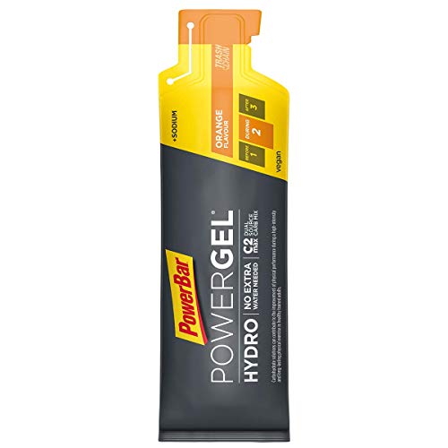 PowerBar PowerGel Hydro Orange 24x67ml - Gel Energético de Alto Carbono + C2MAX Magnesio y Sodio