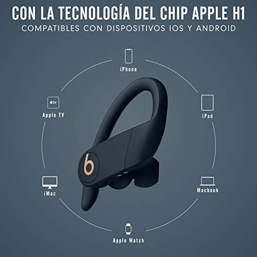 Powerbeats Pro - Auriculares intraurales inalámbricos - Chip Apple H1, Bluetooth de Clase 1, 9 horas de sonido ininterrumpido, resistentes al sudor - ARMADA