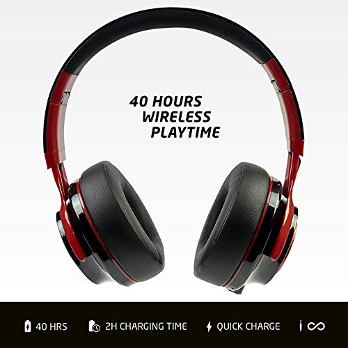 PowerLocus Bluetooth Auriculares Diadema P3,[Bluetooth 5.0,40h de música] Cascos Bluetooth Inalámbrico Plegable Casco Bluetooth y Audio Cable Sonido Estéreo con Micrófono para iPhone, Móviles, TV, PC