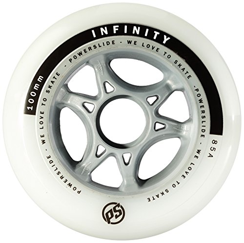 Powerslide 905228 Infinity II - Ruedas para Patines (80 mm, 4 Unidades), Color Blanco Powerslide 905228 Infinity II - Ruedas para Patines (80 mm, 4 Unidades), Color Blanco