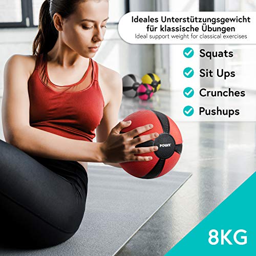 POWRX - Balón Medicinal 8 kg + PDF Workout (Turquesa) POWRX - Balón Medicinal 8 kg + PDF Workout (Turquesa)