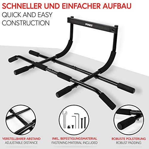 POWRX - Barra Dominada I Pull Up + PDF Workout con 20 ejercicios (Negro) POWRX - Barra Dominada I Pull Up + PDF Workout con 20 ejercicios (Negro)