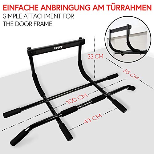 POWRX - Barra Dominada I Pull Up + PDF Workout con 20 ejercicios (Negro) POWRX - Barra Dominada I Pull Up + PDF Workout con 20 ejercicios (Negro)
