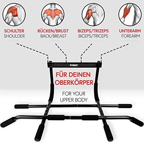 POWRX - Barra Dominada I Pull Up + PDF Workout con 20 ejercicios (Negro) POWRX - Barra Dominada I Pull Up + PDF Workout con 20 ejercicios (Negro)