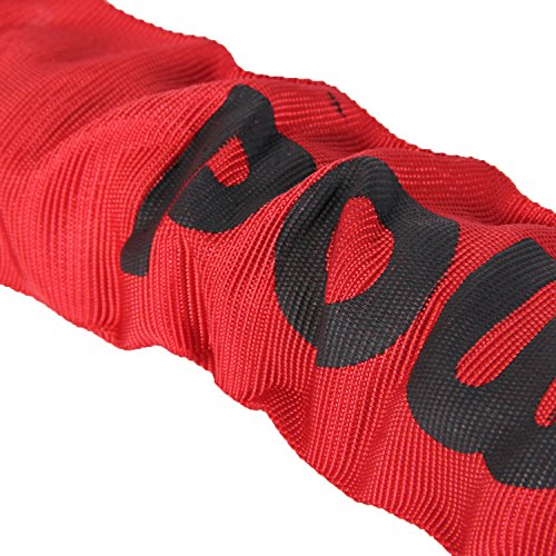 POWRX Battle Rope 15M x 38 mm - Cuerda de Batalla Ideal para »Functional Fitness« - Mangos Antideslizantes + PDF Workout (Rojo)