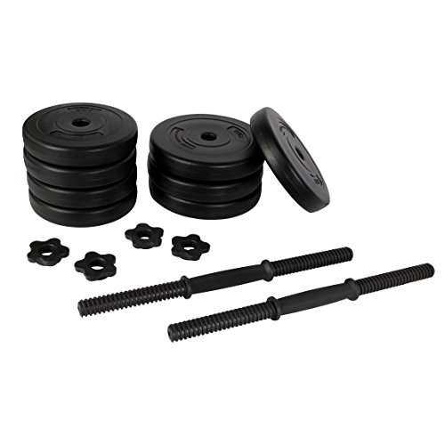 POWRX - Mancuernas 20 kg Set (2 x 10 kg) + PDF Workout (Negro) POWRX - Mancuernas 20 kg Set (2 x 10 kg) + PDF Workout (Negro)